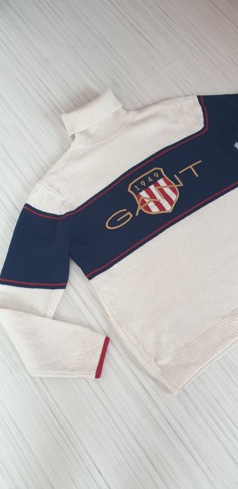 Gant  Wool Knit  / 2XL НОВО! ОРИГИНАЛ! Мъжко Вълнено Поло - Пуловер!
