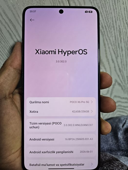 Poco x6 pro 5G 8/256