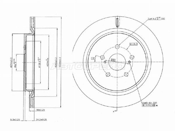 Диск тормозной Lexus Rx 350l