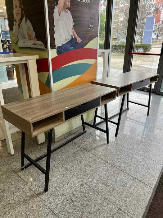 2 броя бюра 48x120 цвят светъл дъб/черно