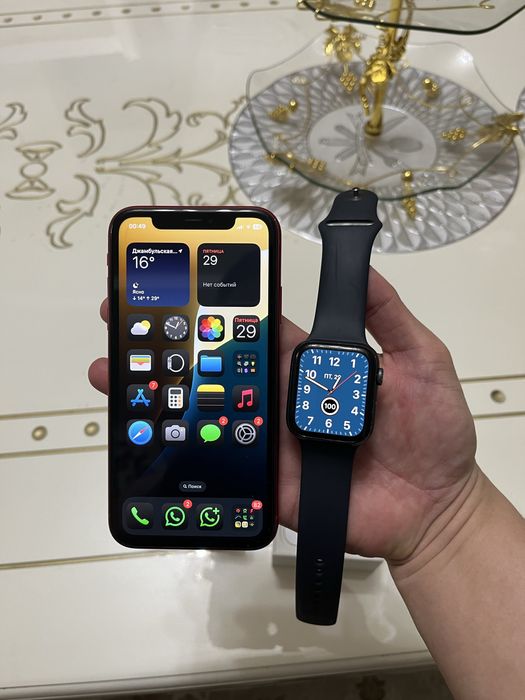 Срочно продам iphone 11 + apple watch 5 44 мм