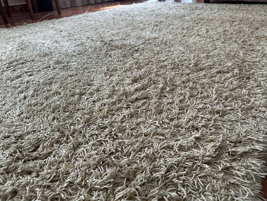 Covor 2buc 200x300 si 100x200 cm premium Covoare cu fir lung Bej Crem