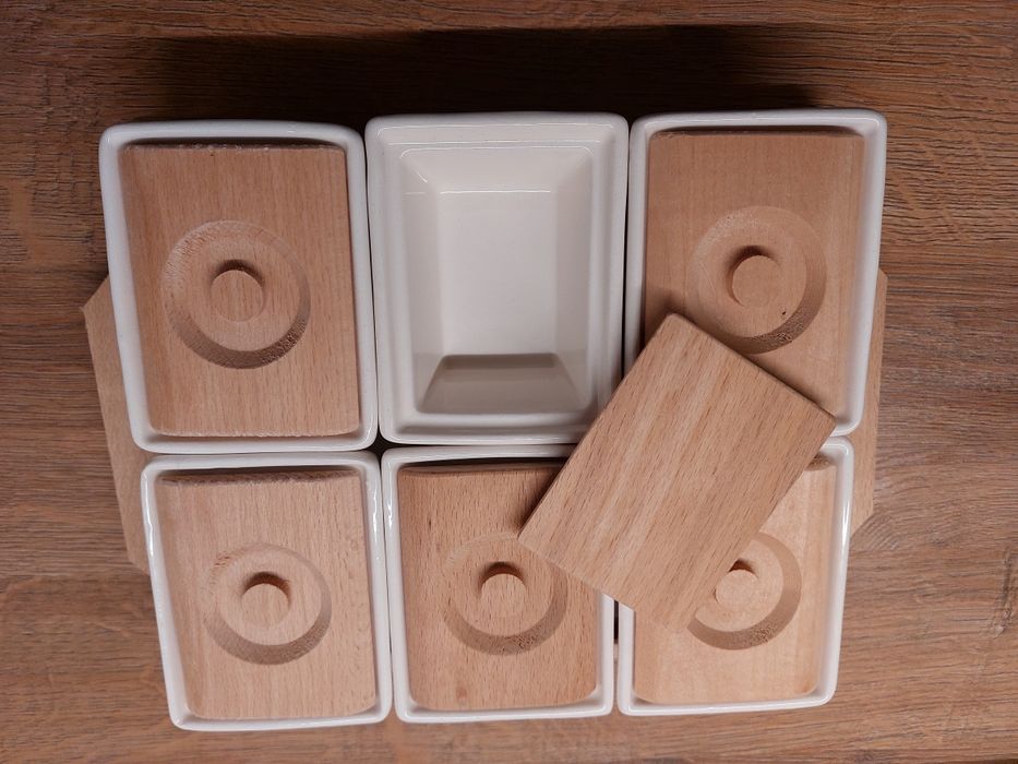 Комплект за турска закуска от порцелан и бамбук