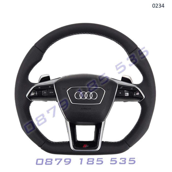Рязан спортен волан S-Line кожа Audi A1 A3 A5 A5 A6 TT Q3 Q5 Q7 АУДИ