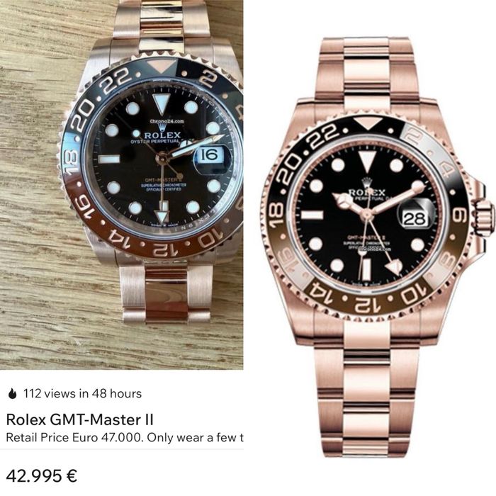 Rolex Gmt Master II Rose Gold Fulll Box