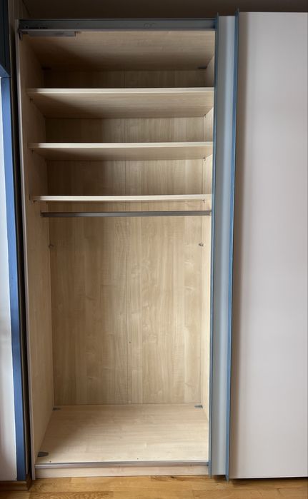 Rez/Dressing/Dulap 400/230/65 cm 4 usi culisante sticla alba mată