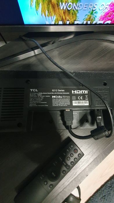 Soundbar TCL TS8212,300W, Bluetooth, Dolby Atmos, Subwoofer Wireless