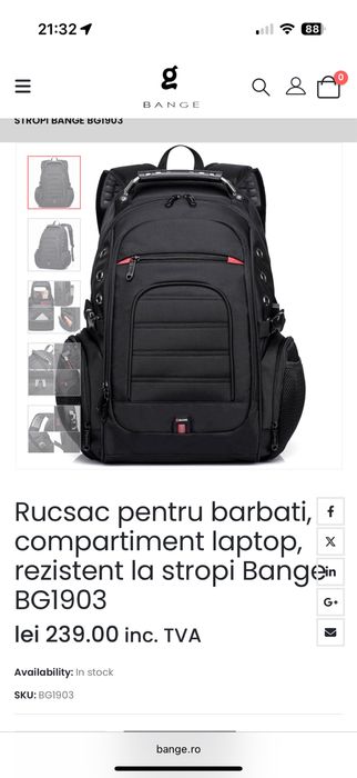 Rucsac laptop Bange
