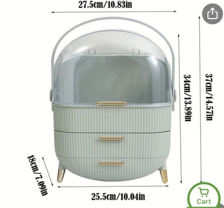 Organizator de make up/cosmetice cu sertare