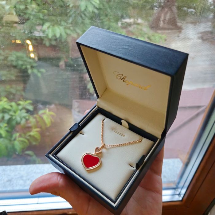 Colier Pandantiv Chopard Happy Hearts Rosu