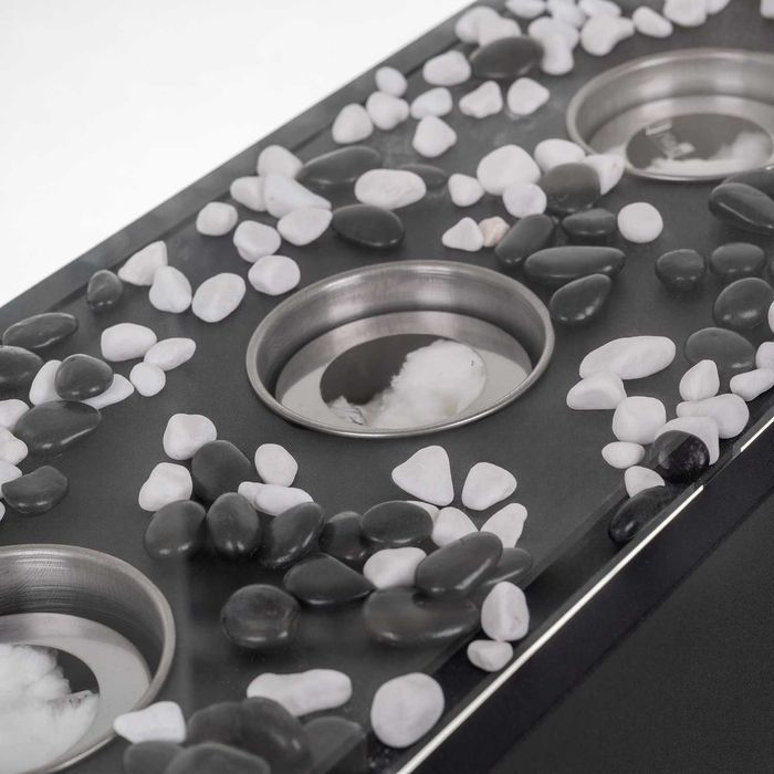 Преносима Биокамина 45х30х21 Бездимна, стомана на биоетанол био Камина