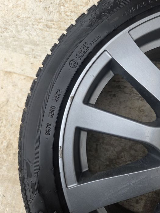 Jante R17 5x112, cu anvelope 225/45/17 de iarnă