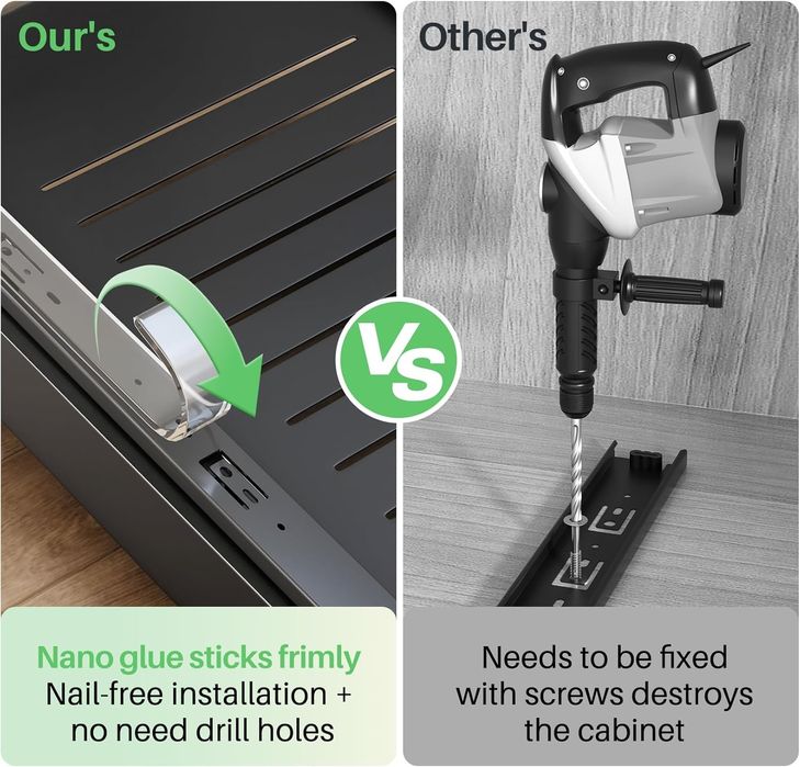 Телескопичен Органайзер за Шкаф 43x35см – Монтаж Без Пробиване, Kitsto