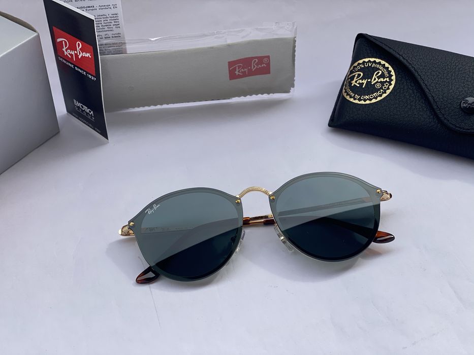 Ochelari de soare Ray Ban 3574N Blaze Round Noi