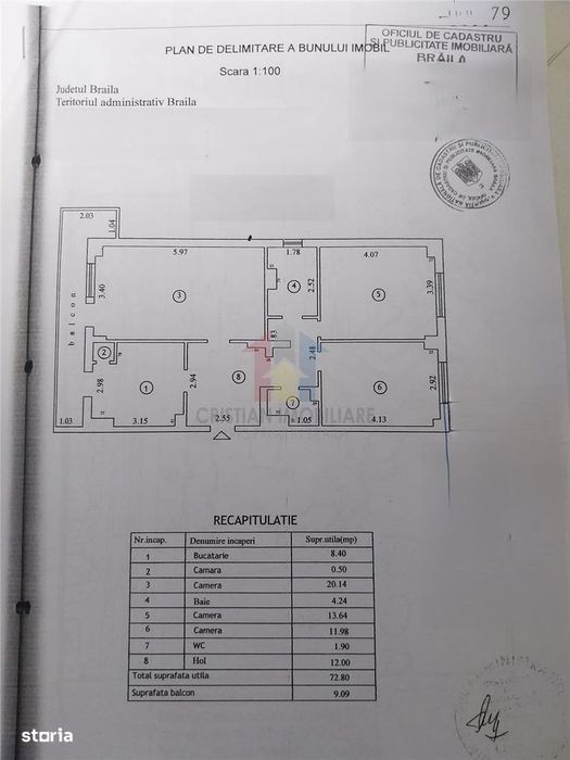 SPATIOS! Apartament 3 Camere, zona catedrala 82 mp