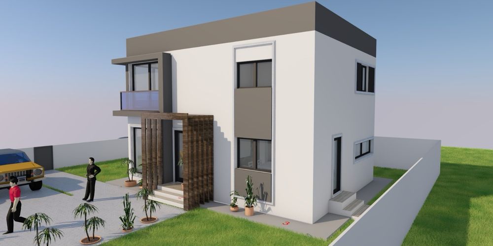 Vila proiect mediteranean 3 camere 2 bai 840 mp curte