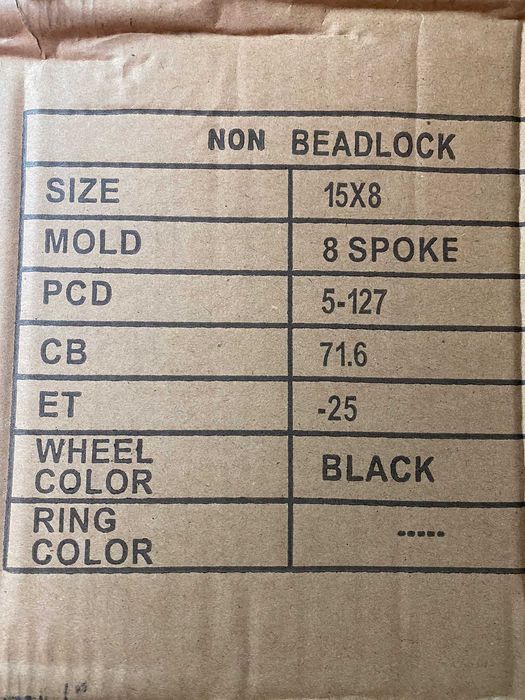 Jante din tabla off-road 15x8J 5x127ET -25 CB 71,6 Jeep