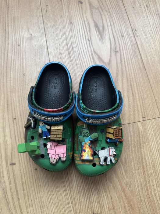 Чехли детски Crocs Minecraft оригинални запазени размер 29-30