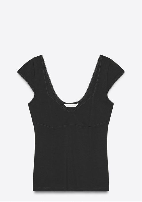 Нов черен Топ Zara