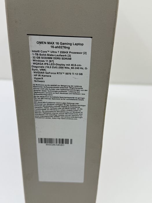 Laptop Gaming OMEN MAX 16 – Ultra 7 255HX, RTX 5070 Ti 12GB, Nou