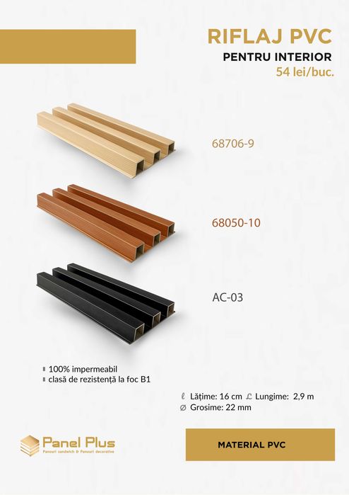 Panouri Decorative Premium - Marmură, Riflaj, Lemn și Autocolante