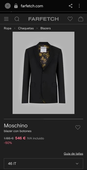 Sacou Moschino Original NOU marime 50,Negru!