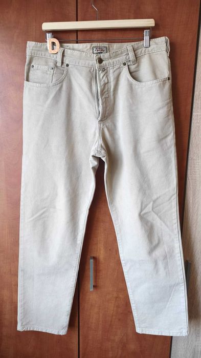 blugi Jocker,	talie 36,	lungime 32,	fermoar,	sand grey