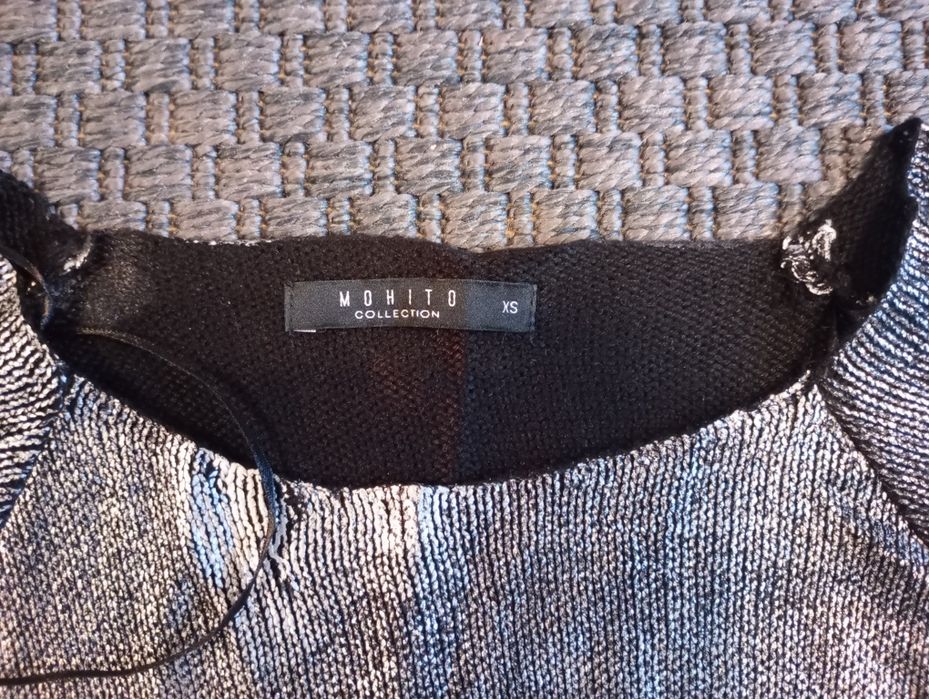 Pulover dama, Mohito, mărime XS, culoare gri metalic