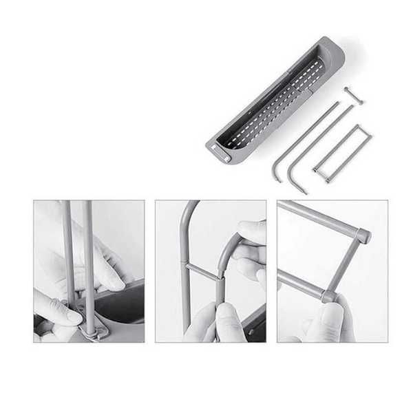 Поставка - Органайзер за мивка Mercado Trade, Разтегателен, Сив