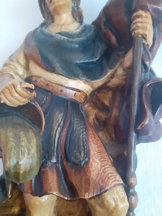 statueta lemn Sfantul Florian 34 cm
