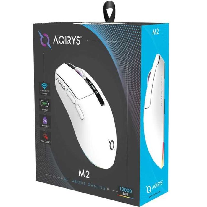 Mouse Gaming AQIRYS M2 RGB Wireless White