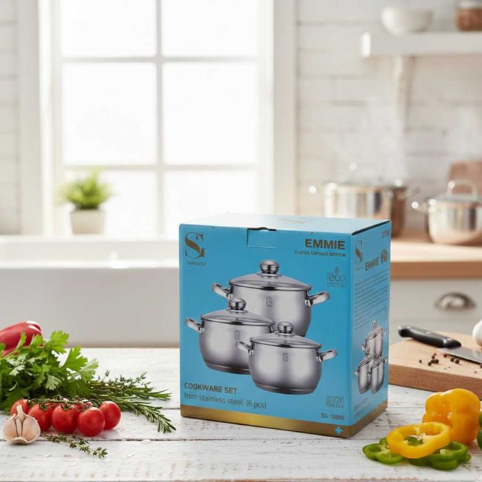 Комплект тенджери Swissgold EMMIE (SG-18099) – 3 броя