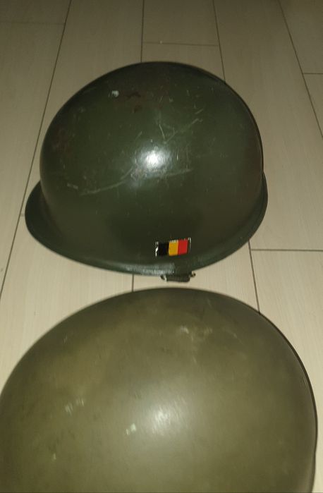 Casca militara USA ww2 M1 din dotarea armatel Belgiei