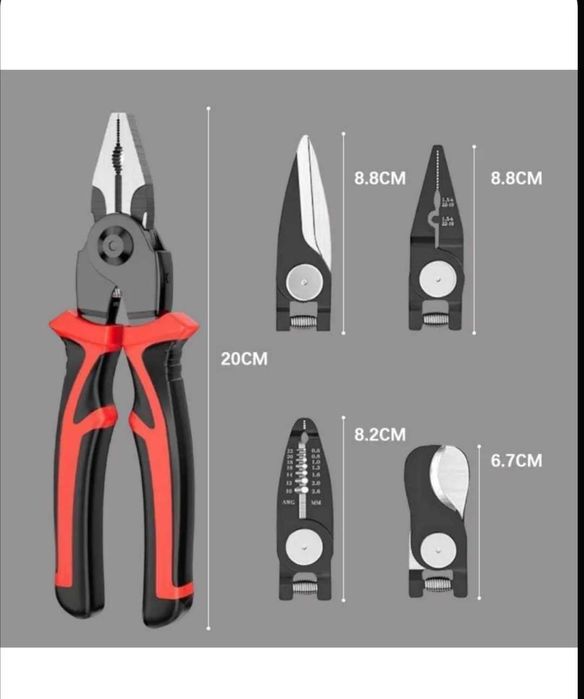 Плоскогубцы с 5 сменными головками