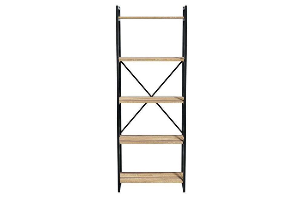 Етажерка Baker орех-черна 66x34x180см