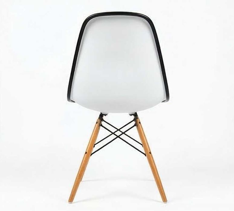 Vitra Eames DSW Стол — ОРИГИНАЛ, Тъмно Сива Тапицерия, Кленови Крака