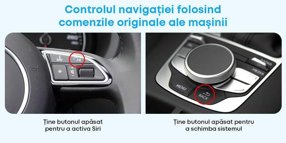 Apple Carplay si Android Auto MIB 3 Audi A3 A4 A5 Q5 Q7 Q8 dupa 2021