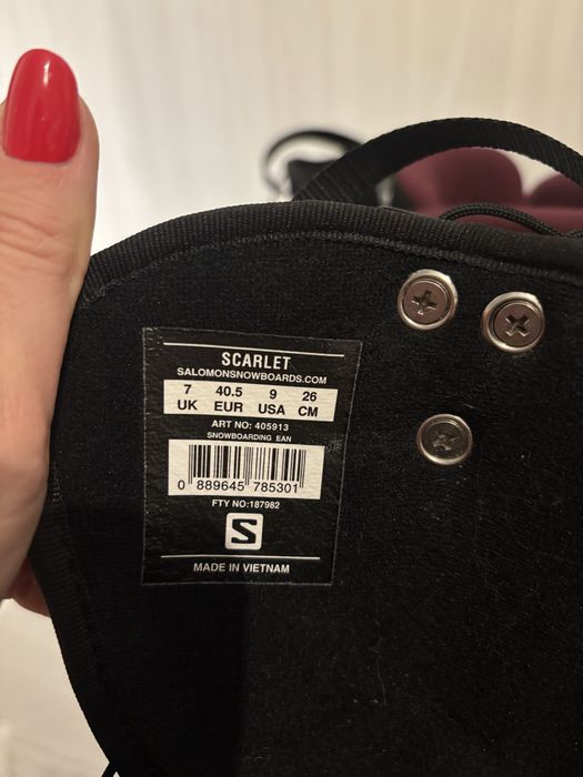 Boots fete Salomon Scarlet 40.5