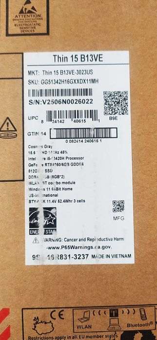 Nootbuk MSI 16/512 igravoy