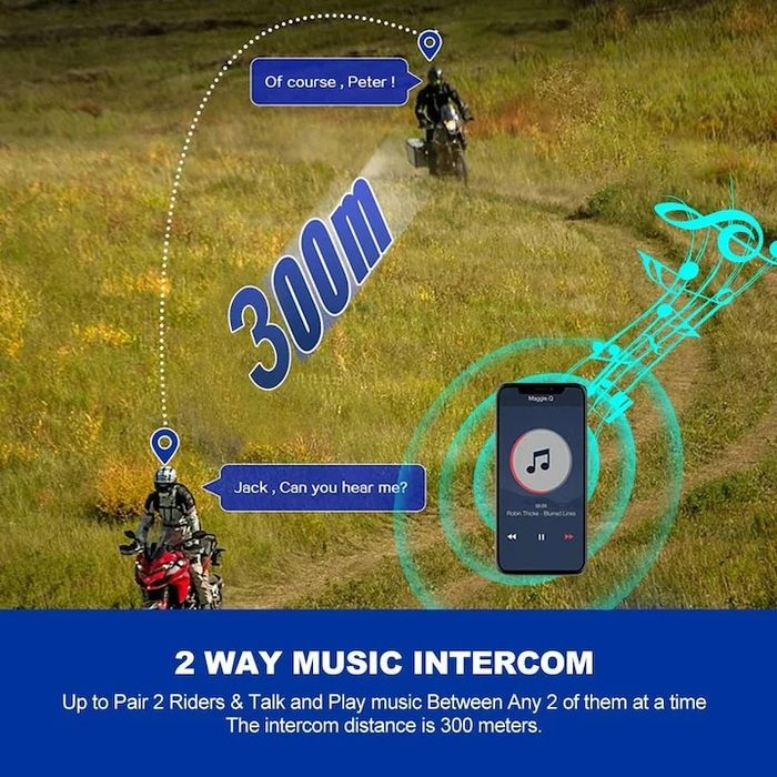 Комплект от 2 броя Слушалки за Каска , Bluetooth, Интерком, intercom