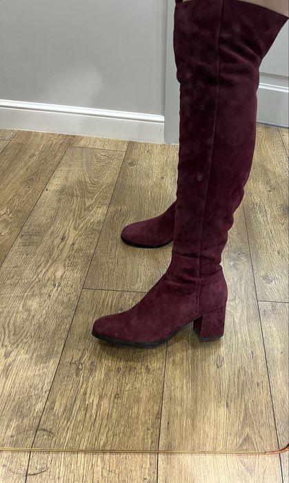 Ботфорты из натуральной замши