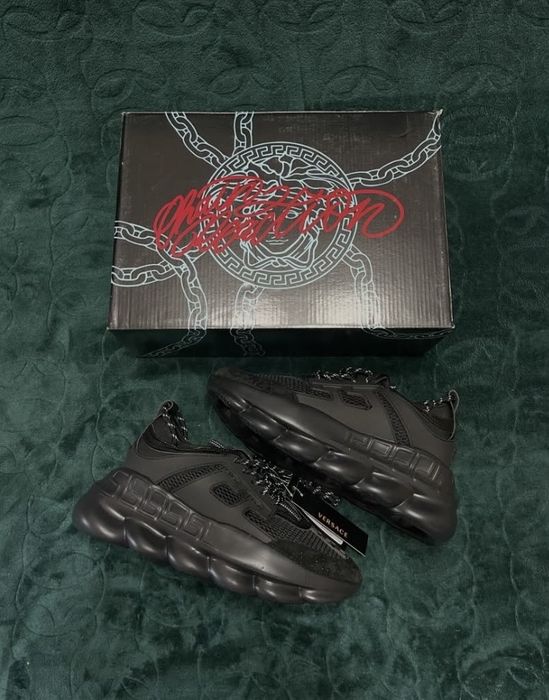 Sneakers versace chain reaction triple black