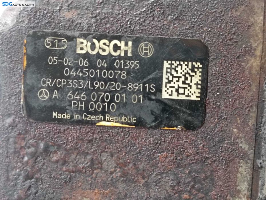 Pompa Injectie Inalta Presiune Mercedes Sprinter 2.2 CDI 1995 - 2006 Cod A6460700101 0445010078 [M5897]