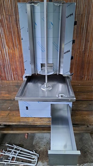 Aparat shaorma pe gaz – 3 arzătoare – COMPLET NOU!