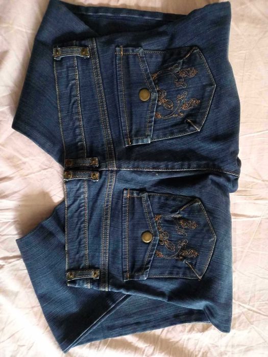 Jeans blugi dama Miss A Premiere talie 37cm lungime ext 98cm grosi
