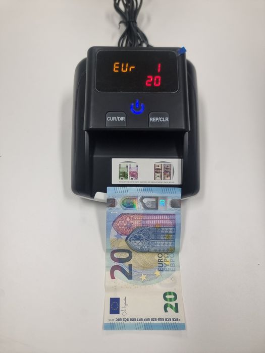 Брояч на пари с детектор за фалшиви евро UV/MG/IR – с батерия