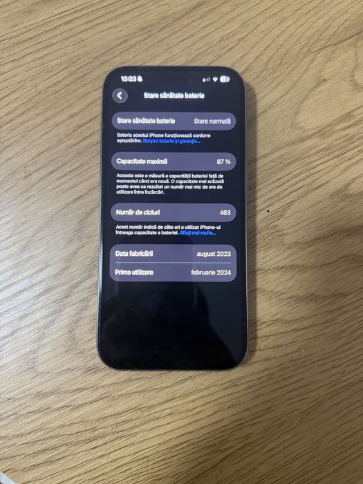 iPhone 15 Pro – 128 GB | Natural Titanium | Stare impecabilă