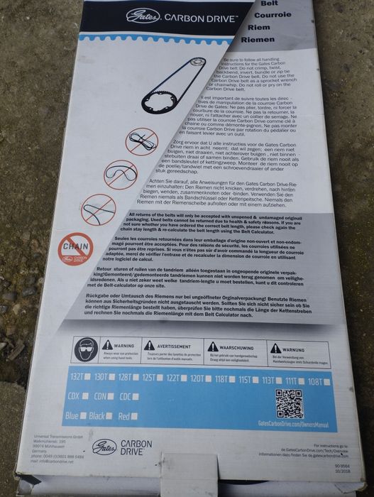 Curea bicicleta Gates 120 T