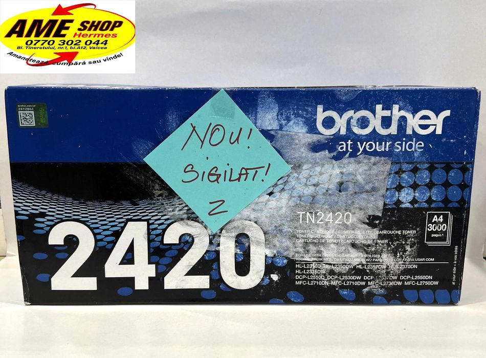 Toner  Brother TN2420, negru, NOU/Sigilat!