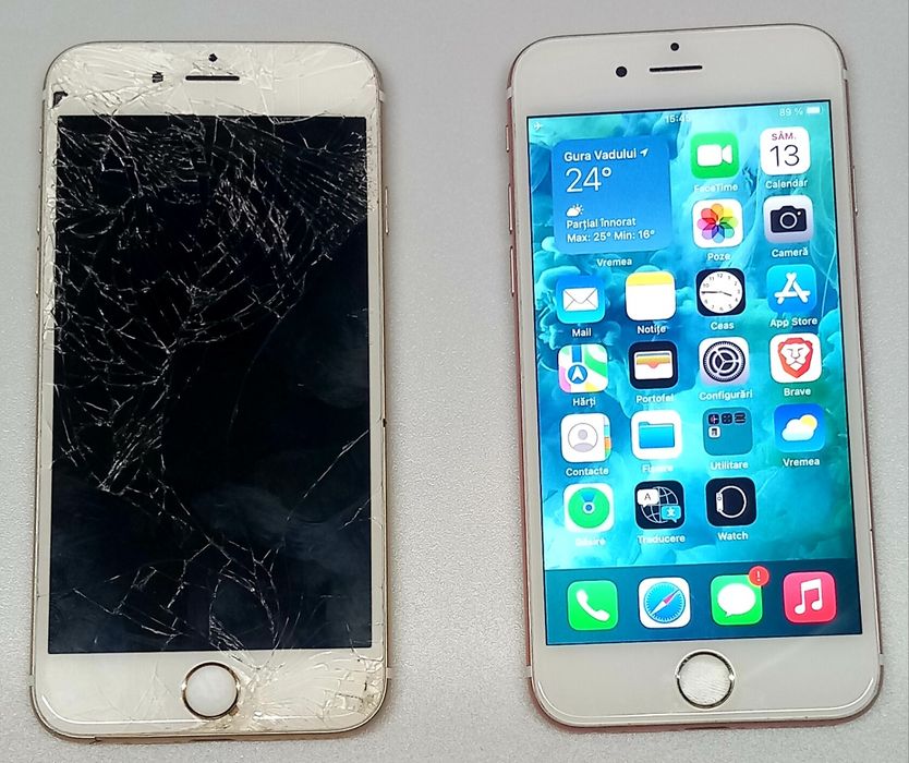 iPhone 6s roze + încă unul identic, gold,  dar cu ecran spart